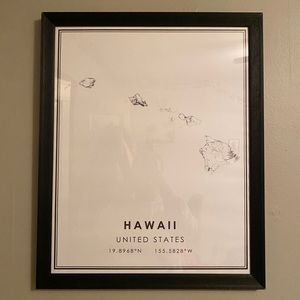 Hawaii Poster (with frame!)
